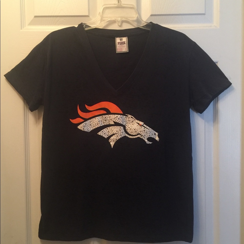 PINK Broncos Embellished Burnout Tee